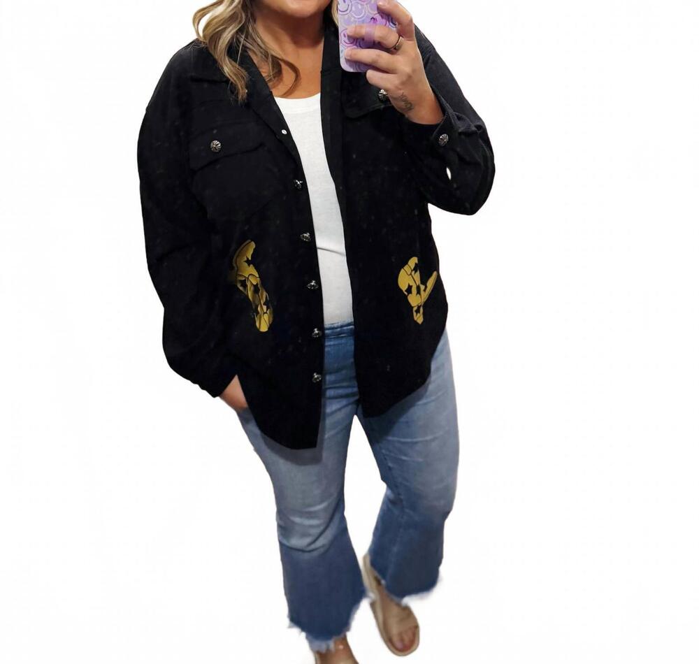 NEW MERIGOLD KISS women's denim jacket in black